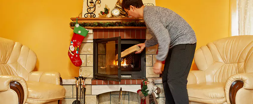 Rusted Metal Fireplace Restoration in Twentynine Palms, California